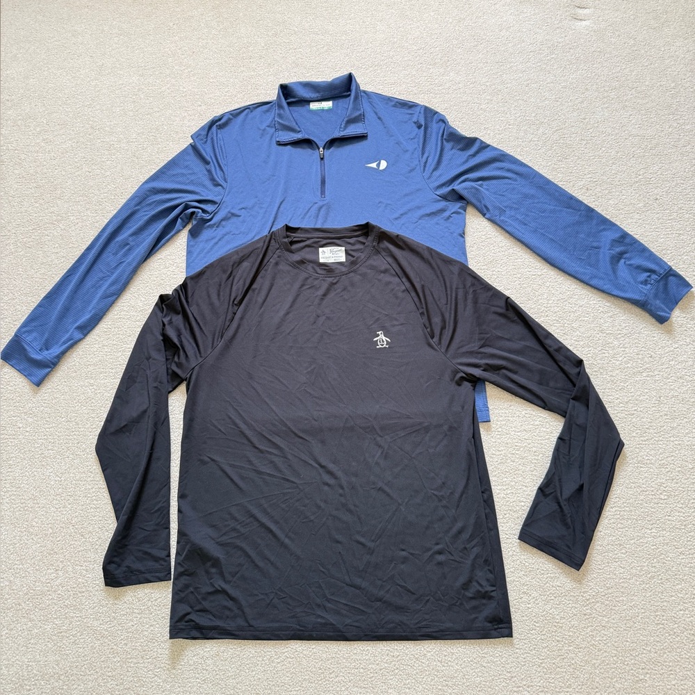 2 for$16 Original Penguin Men's Blue Long Sleeve Shirt